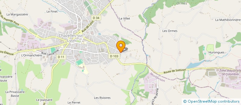 localisation de l'entreprise ESCOT LBPN  CHAZELLES-SUR-LYON