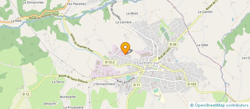 localisation de l'entreprise ESCOT LIONEL à CHAZELLES-SUR-LYON