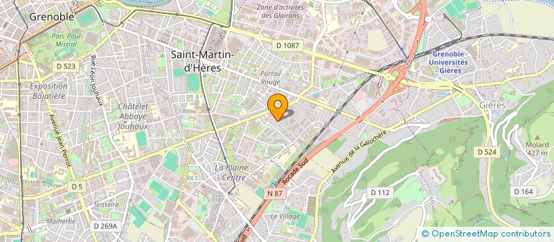 localisation de l'entreprise ESCOVAL IMMOBILIER  SAINT-MARTIN-D'HERES