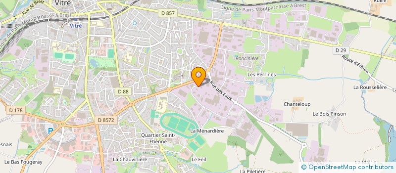 localisation de l'entreprise ESCR  VITRE