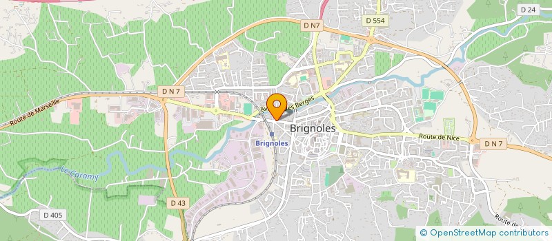 localisation de l'entreprise ESCUDE PLOMBERIE à BRIGNOLES