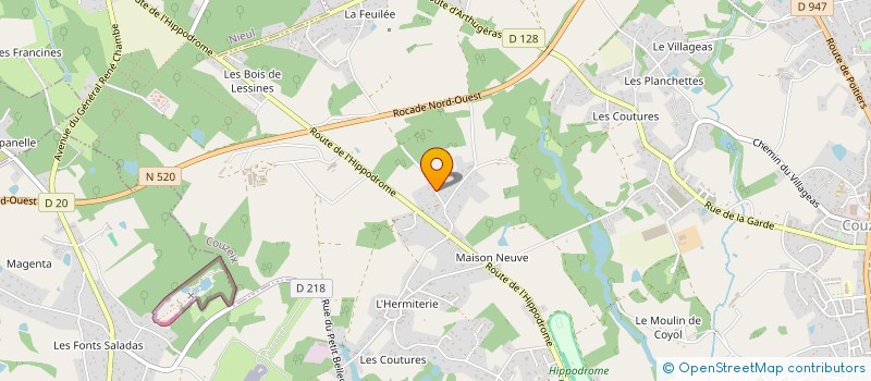 localisation de l'entreprise ESCUDERO AUTOMOBILES à COUZEIX