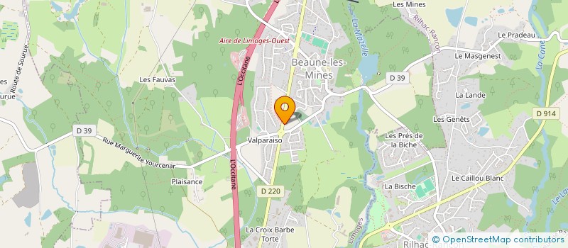 localisation de l'entreprise ESCUDIER MATERIEL TRAVAUX PUBLICS à LIMOGES