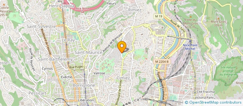 localisation de l'entreprise ESCUFIGNOUS à NICE