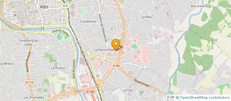 localisation de l'entreprise ESCULAPE à ALES