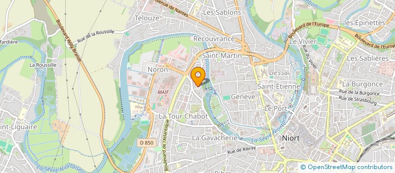 localisation de l'entreprise ESCULAPE à NIORT