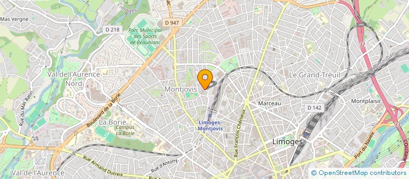 localisation de l'entreprise ESCURE EMBALLAGES à LIMOGES