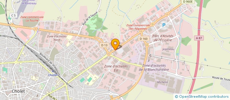 localisation de l'entreprise ESCURES DEVELOPPEMENT à CHOLET
