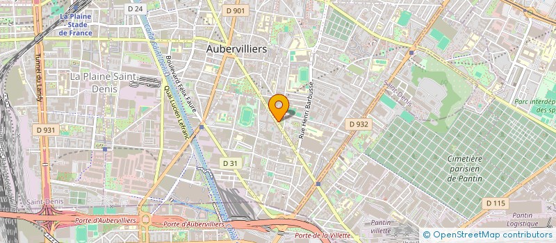 localisation de l'entreprise ESD à AUBERVILLIERS