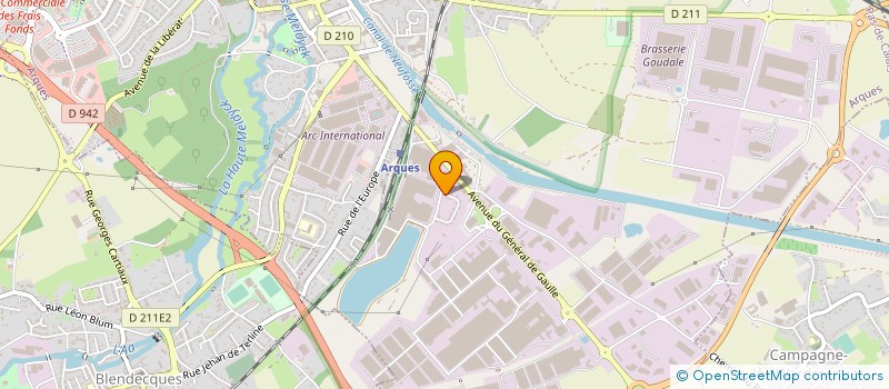 localisation de l'entreprise ESD EVENEMENTS SONORISATION DISTRI à ARQUES