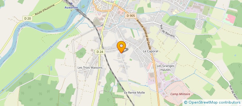 localisation de l'entreprise ESDD (ENTRETIEN SERVICES DEVELOPPEMENT DURABLE)  AUXONNE