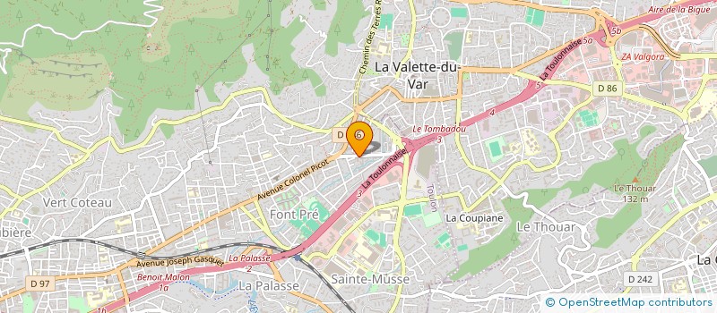 localisation de l'entreprise ESE  TOULON