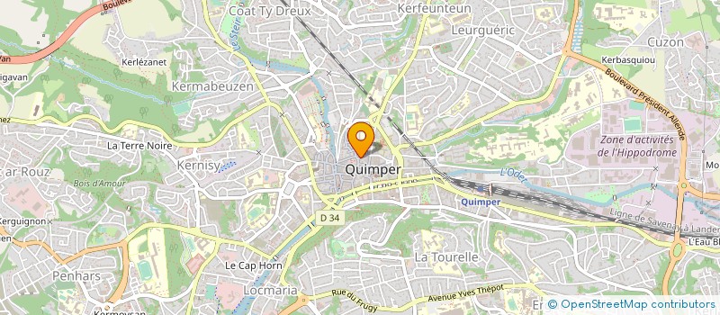 localisation de l'entreprise ESFERA à QUIMPER