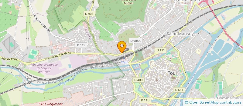 localisation de l'entreprise ESFOR CONSEIL  TOUL