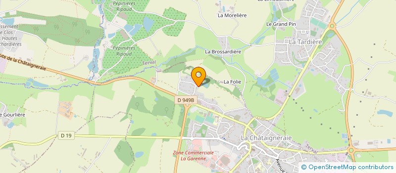 localisation de l'entreprise ESFYIA  LA CHATAIGNERAIE