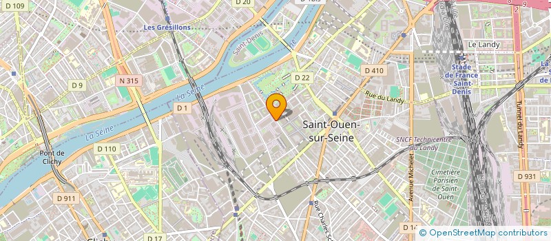 localisation de l'entreprise ESGA EXPLOITATION à SAINT-OUEN-SUR-SEINE