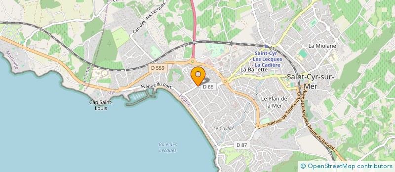 localisation de l'entreprise ESI SOLIDARITE (ETUDIANT EN SOINS INFIRMIERS) à SAINT-CYR-SUR-MER