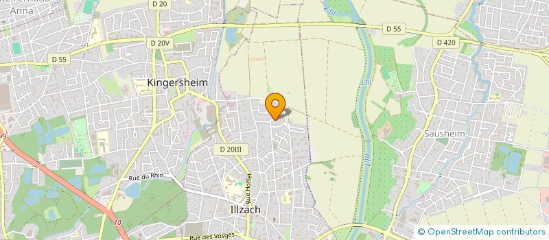 localisation de l'entreprise ESINE  ILLZACH