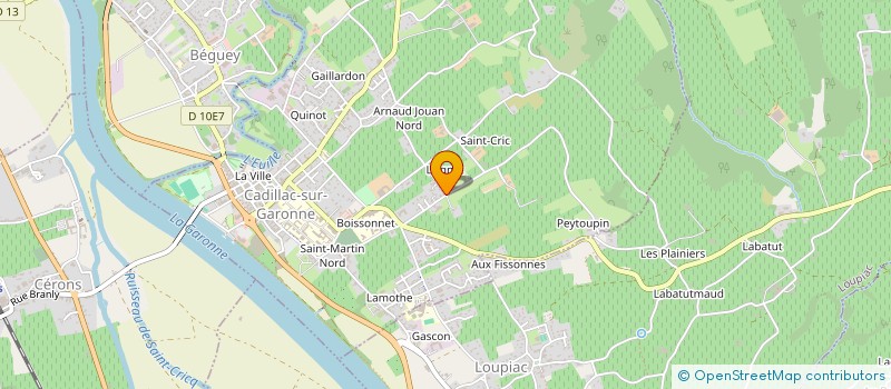 localisation de l'entreprise ESJ  CADILLAC-SUR-GARONNE