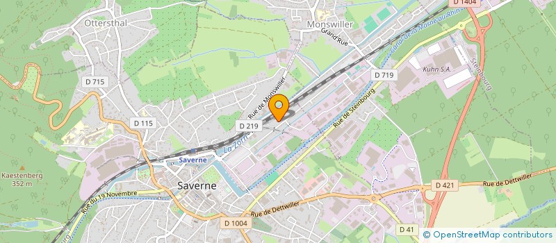 localisation de l'entreprise ESJOT GOLDENBERG à MONSWILLER