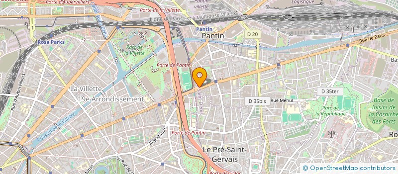 localisation de l'entreprise ESJS à PANTIN