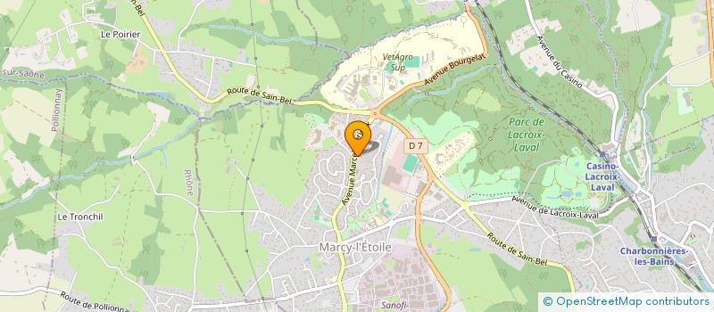 localisation de l'entreprise ESL - ENGLISH SCHOOL LYON  MARCY-L'ETOILE