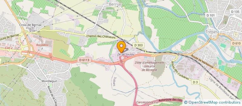 localisation de l'entreprise ESLOGE 2  TREBES