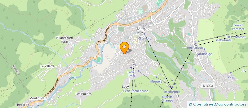 localisation de l'entreprise ESLORITS ARRUDA  MEGEVE