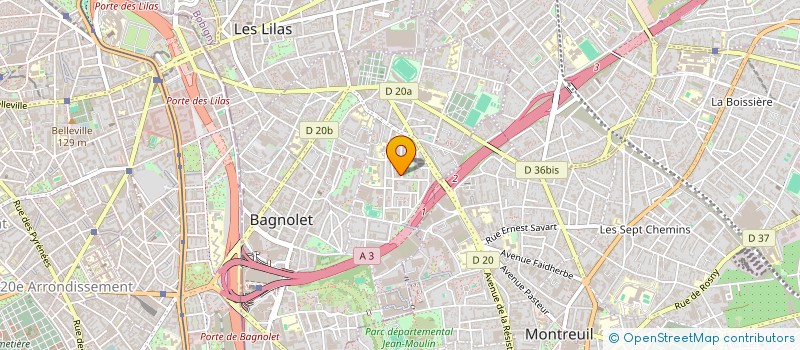 localisation de l'entreprise ESM FRANCILIEN à BAGNOLET