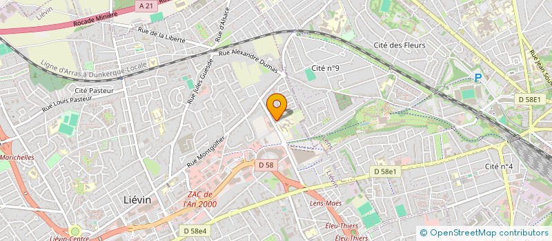 localisation de l'entreprise ESMA  LIEVIN