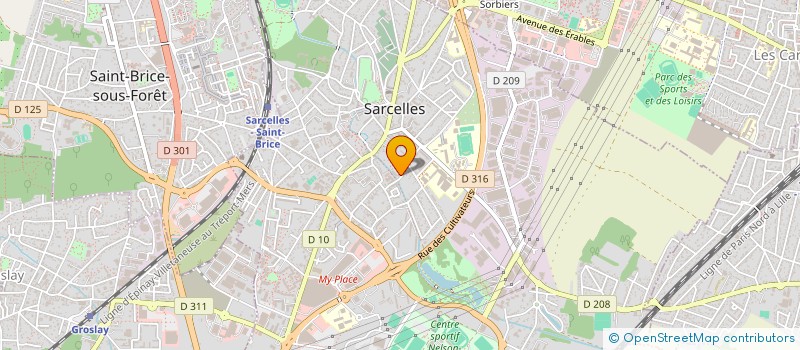 localisation de l'entreprise ESMER ENERGY à SARCELLES