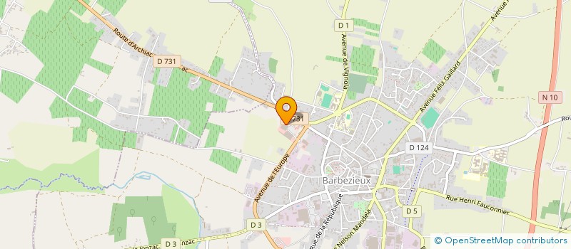 localisation de l'entreprise ESMYLA à BARBEZIEUX-SAINT-HILAIRE