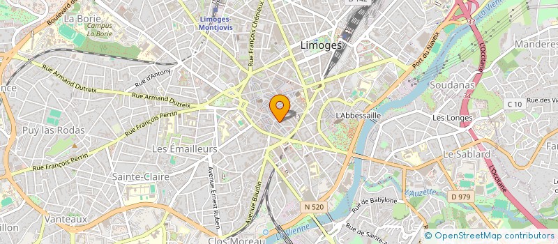 localisation de l'entreprise ESO E à LIMOGES