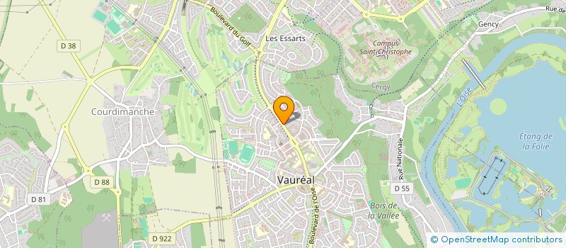 localisation de l'entreprise ESODN SERVICES à VAUREAL