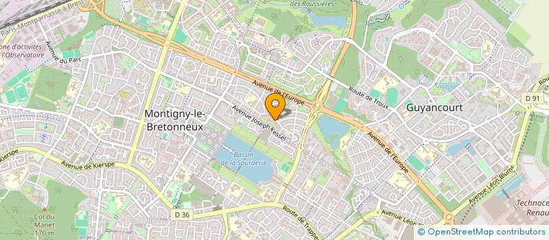 localisation de l'entreprise ESP 2017  MONTIGNY-LE-BRETONNEUX