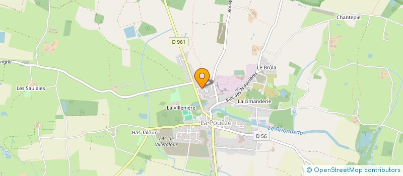 localisation de l'entreprise ESP TENNIS LA POUEZE à ERDRE-EN-ANJOU