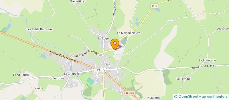 localisation de l'entreprise ESPAC'AGENCEMENT à CERILLY