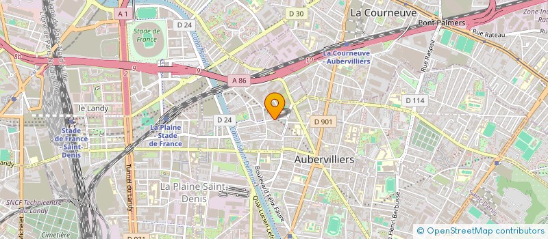 localisation de l'entreprise ESPACE 14  AUBERVILLIERS