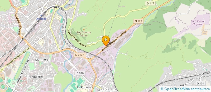 localisation de l'entreprise ESPACE 15 à AURILLAC