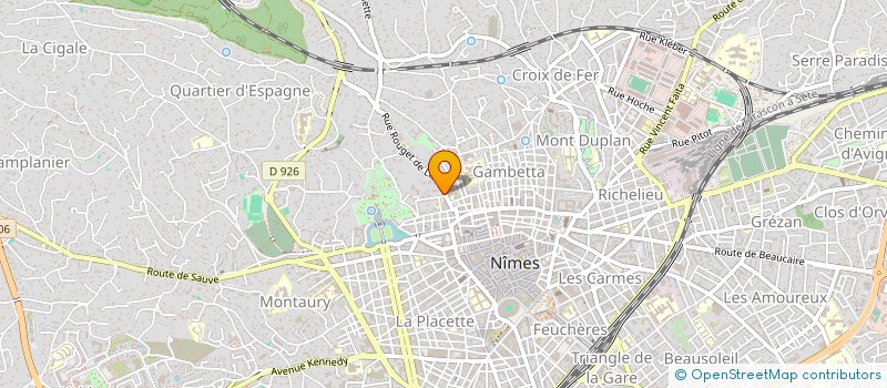 localisation de l'entreprise ESPACE 185 à NIMES