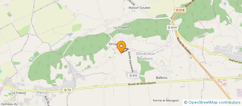 localisation de l'entreprise ESPACE 2 GAME  ORNACIEUX-BALBINS