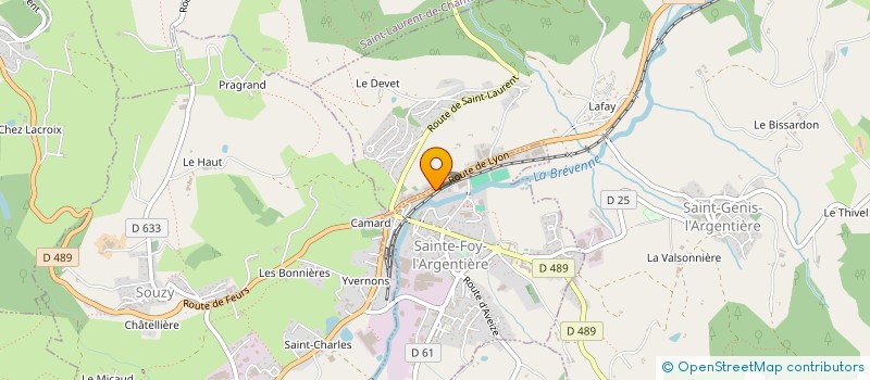 localisation de l'entreprise ESPACE 2 ROUES  SAINTE-FOY-L'ARGENTIERE