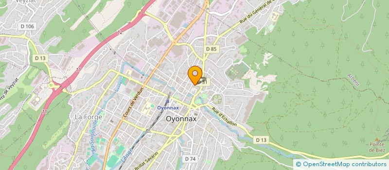localisation de l'entreprise ESPACE 2000 à OYONNAX