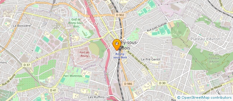 localisation de l'entreprise ESPACE 2000 à ROSNY-SOUS-BOIS