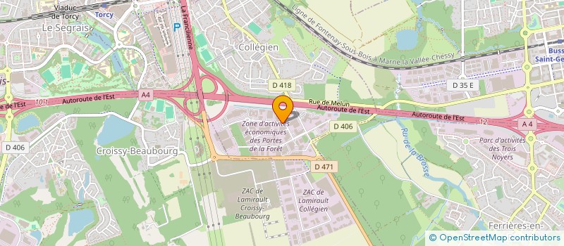 localisation de l'entreprise ESPACE à COLLEGIEN