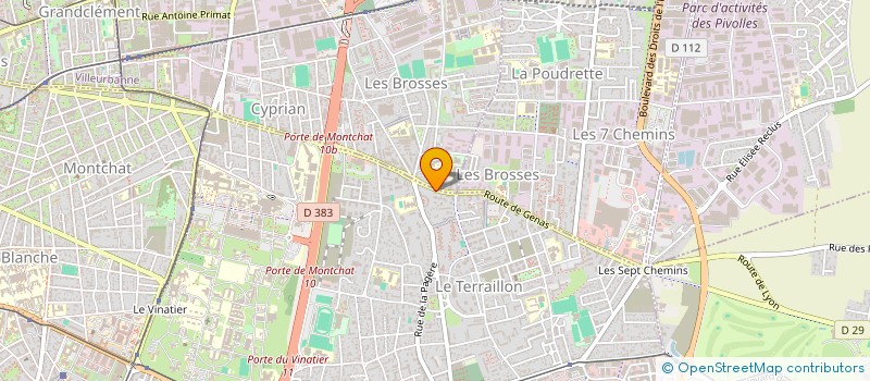 localisation de l'entreprise ESPACE 338  BRON