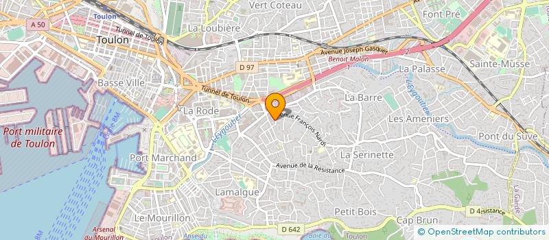 localisation de l'entreprise ESPACE à TOULON