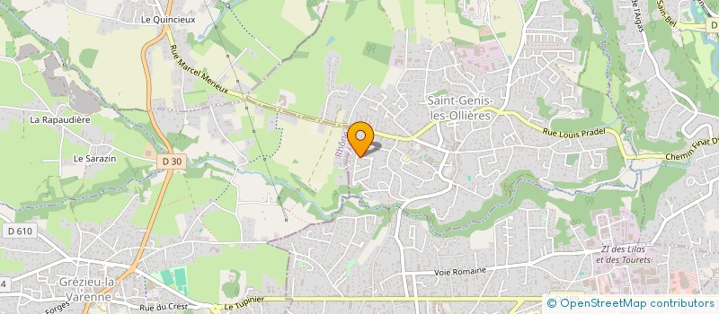 localisation de l'entreprise ESPACE 4  SAINT-GENIS-LES-OLLIERES