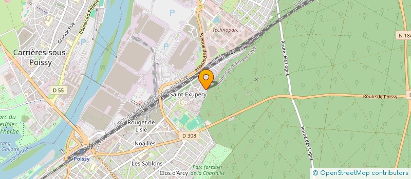 localisation de l'entreprise ESPACE  POISSY