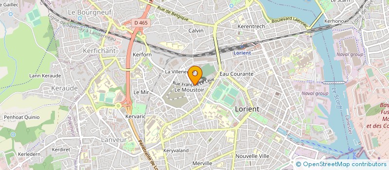 localisation de l'entreprise ESPACE ALUMINIUM à LORIENT